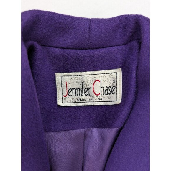 Jennifer Chase Vintage Women's Coat Size Small Purple 100% Wool - Picture 3 of 16